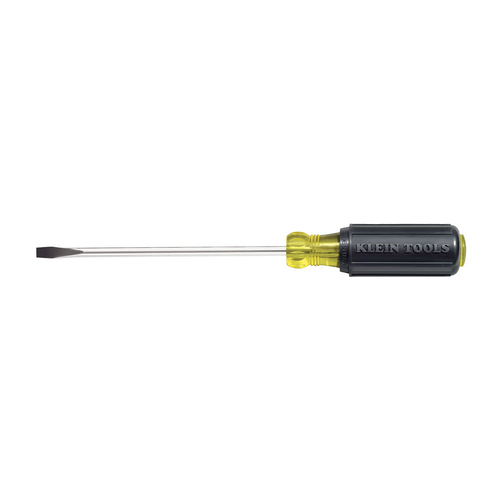 Klein KLE-605-4 - 1/4-Inch Cabinet Screwdriver, 4-Inch Round Shank - Wise Line Tools
