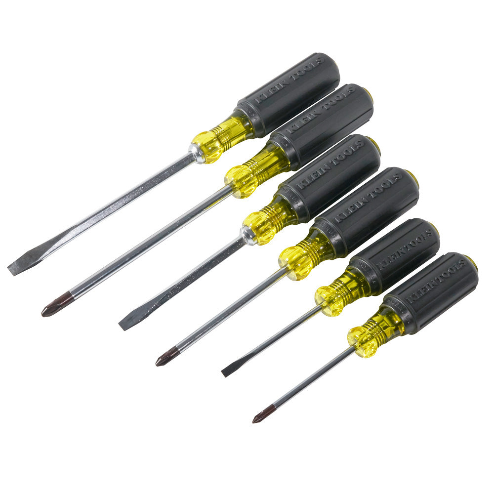 Klein KLE-85074 - Screwdriver Set, Slotted and Phillips, 6-Piece - Wise Line Tools