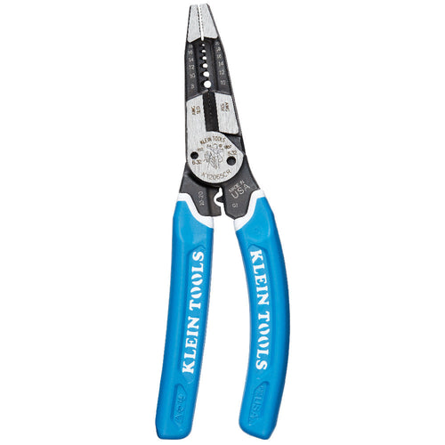 Klein KLE-K12065CR - Klein-Kurve® Heavy-Duty Wire Stripper / Cutter / Crimper Multi Tool, 8-20 AWG - Wise Line Tools