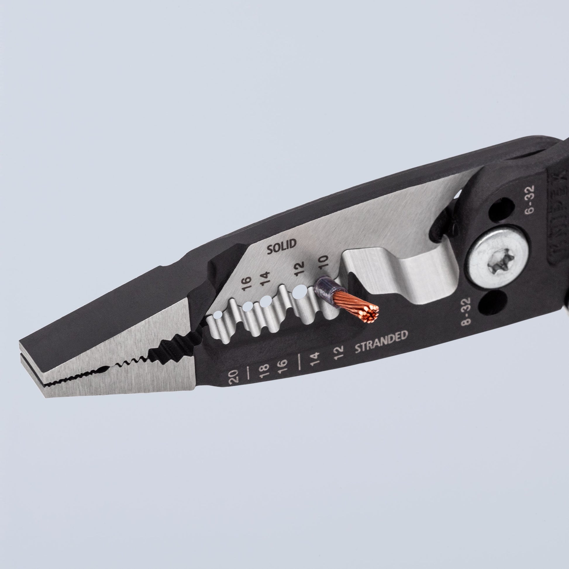 Knipex 13718SBA - 8" Forged Wire Stripper 20-10 AWG - Wise Line Tools