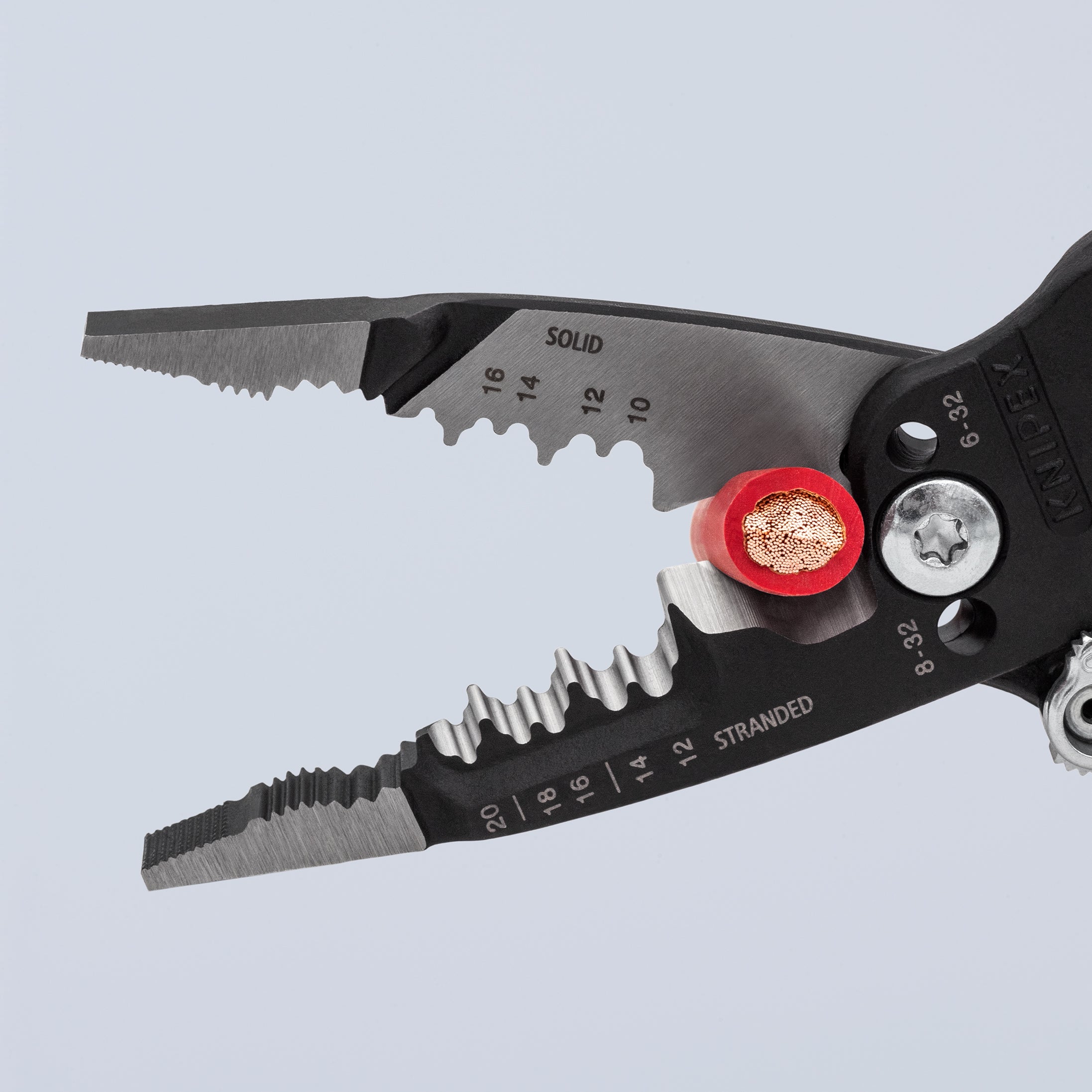 Knipex 13718SBA - 8" Forged Wire Stripper 20-10 AWG - Wise Line Tools