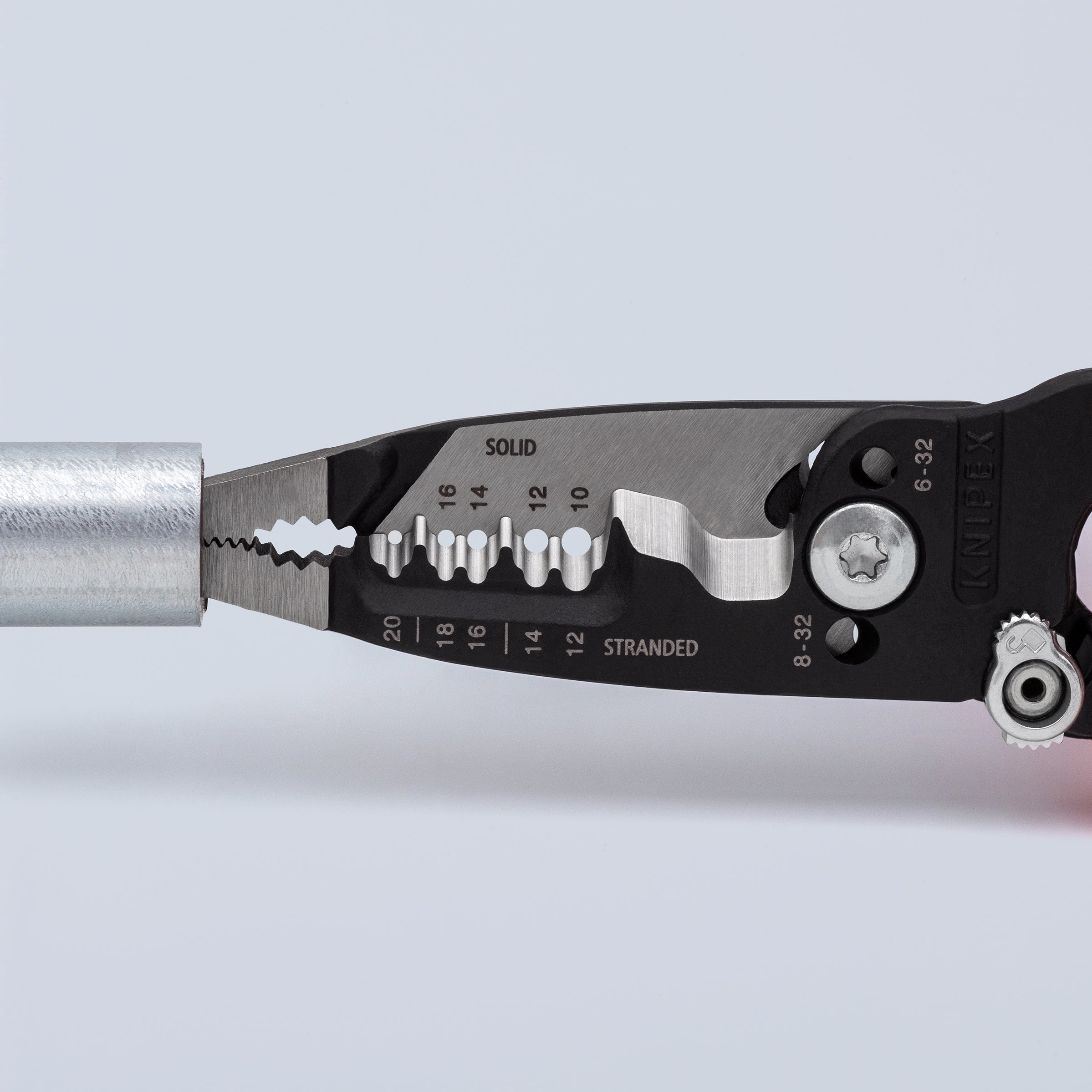 Knipex 13728SBA - 8" Forged Wire Stripper 20-10 AWG - Wise Line Tools