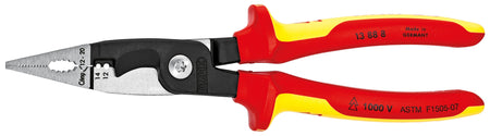 Knipex 13888SBA - 8" 6-in-1 Electrical Installation Pliers 12 and 14 AWG-1000V Insulated - Wise Line Tools