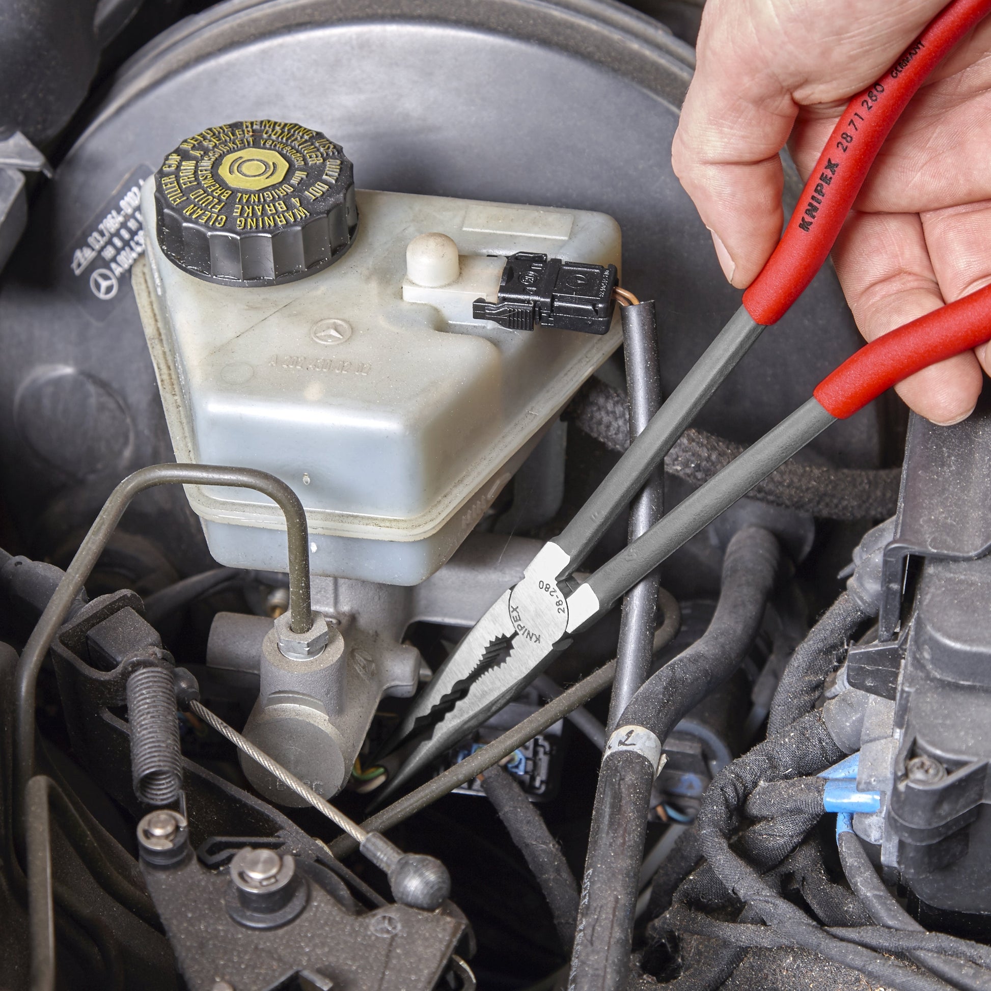 Knipex 2871280SBA - 11" Extra Long Needle-Nose Pliers-Straight Jaws - Wise Line Tools