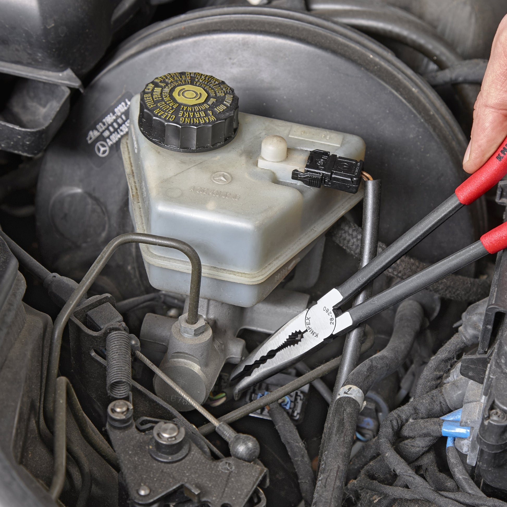 Knipex 2881280SBA - 11" Extra Long Needle-Nose 45° Angled Pliers - Wise Line Tools