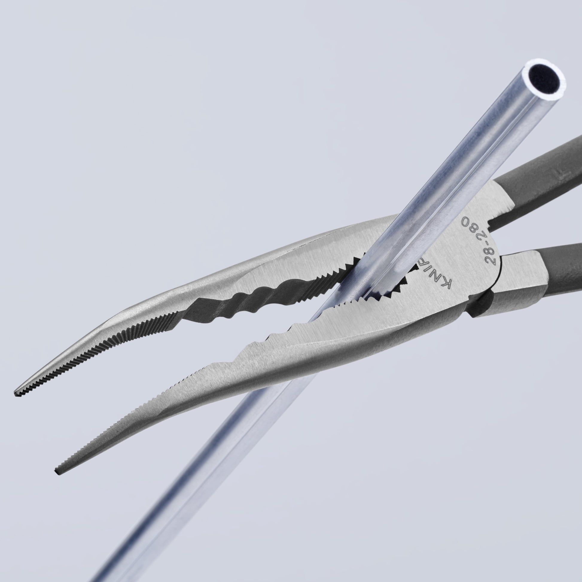 Knipex 2881280SBA - 11" Extra Long Needle-Nose 45° Angled Pliers - Wise Line Tools