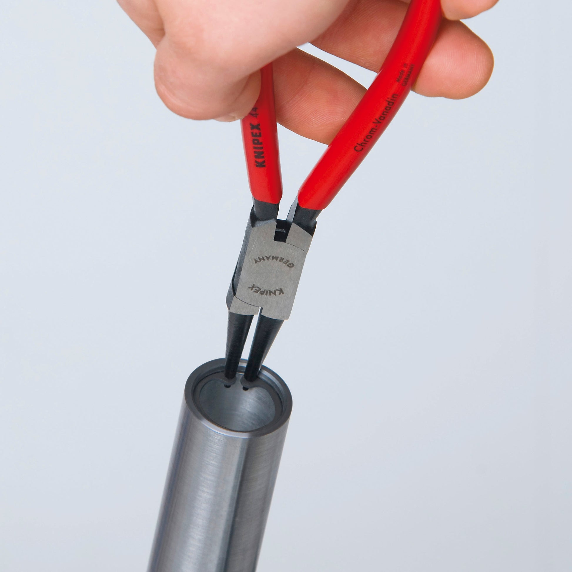 Knipex 4411J2SBA - 7 1/4" Internal Snap Ring Pliers-Forged Tips - Wise Line Tools