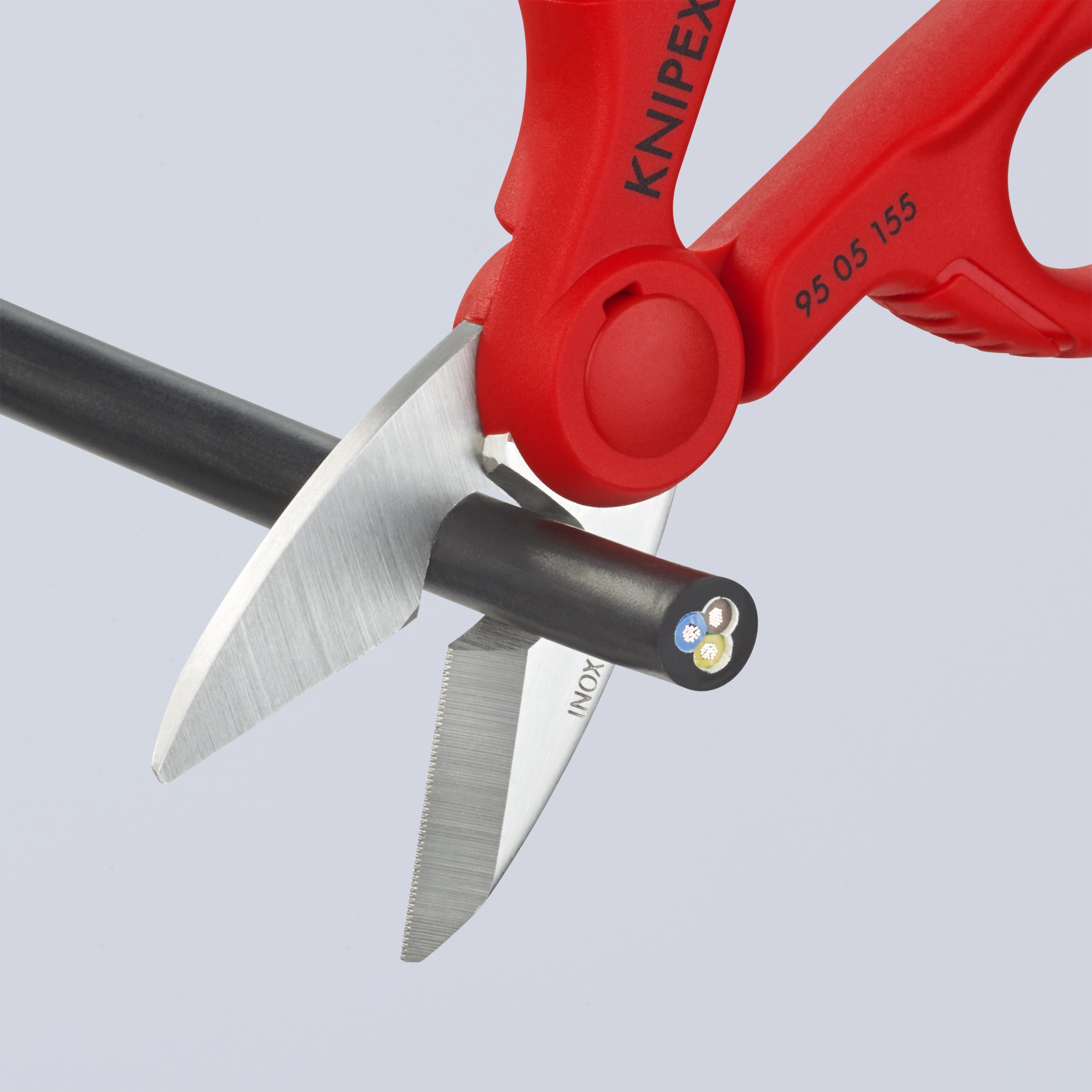Knipex 9505155SBA - 6 1/4" Electricians' Shears - Wise Line Tools