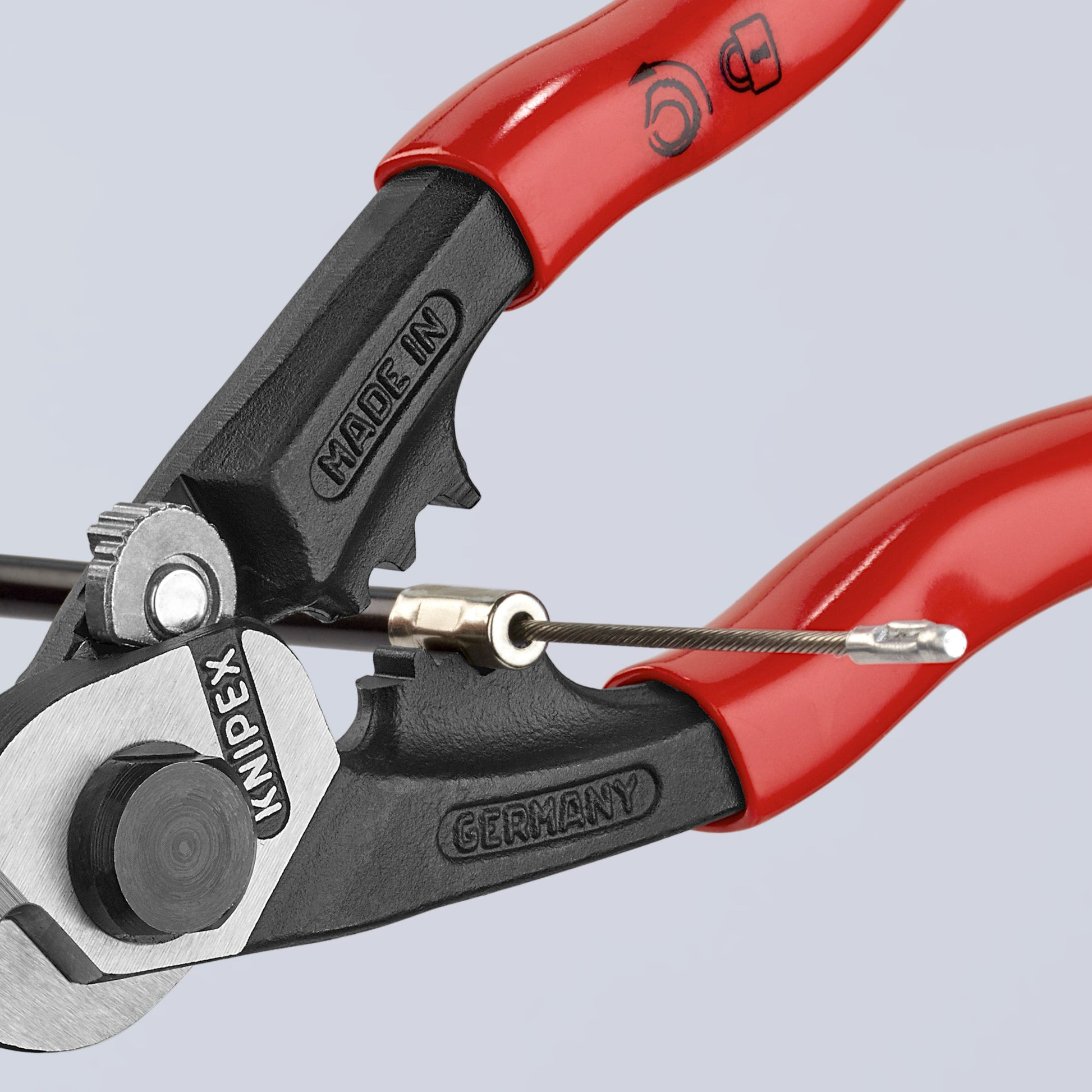 Knipex 9561190SBA - 7 1/2" Wire Rope Shears - Wise Line Tools