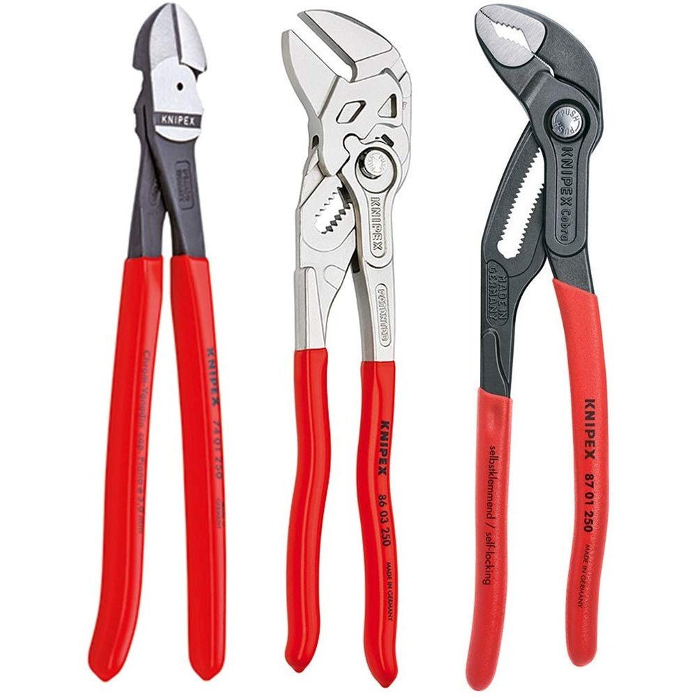 Knipex 9K0080117US - 3 Pc 10" Pliers Set - Wise Line Tools