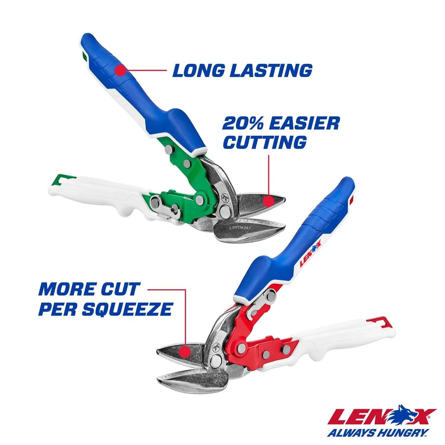 Lenox - Offset Left and Right Cut Aviation Snips Combo - LXHT14348 - Wise Line Tools
