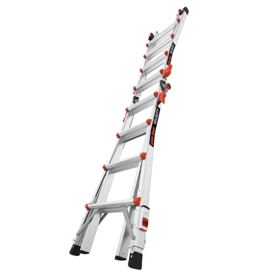 LITTLE GIANT 15417-318 - VELOCITY, Model 17 - 300 lb/136 kg Rated, Aluminum Articulated Extendable Ladder with RATCHET Levelers LITTLE GIANT