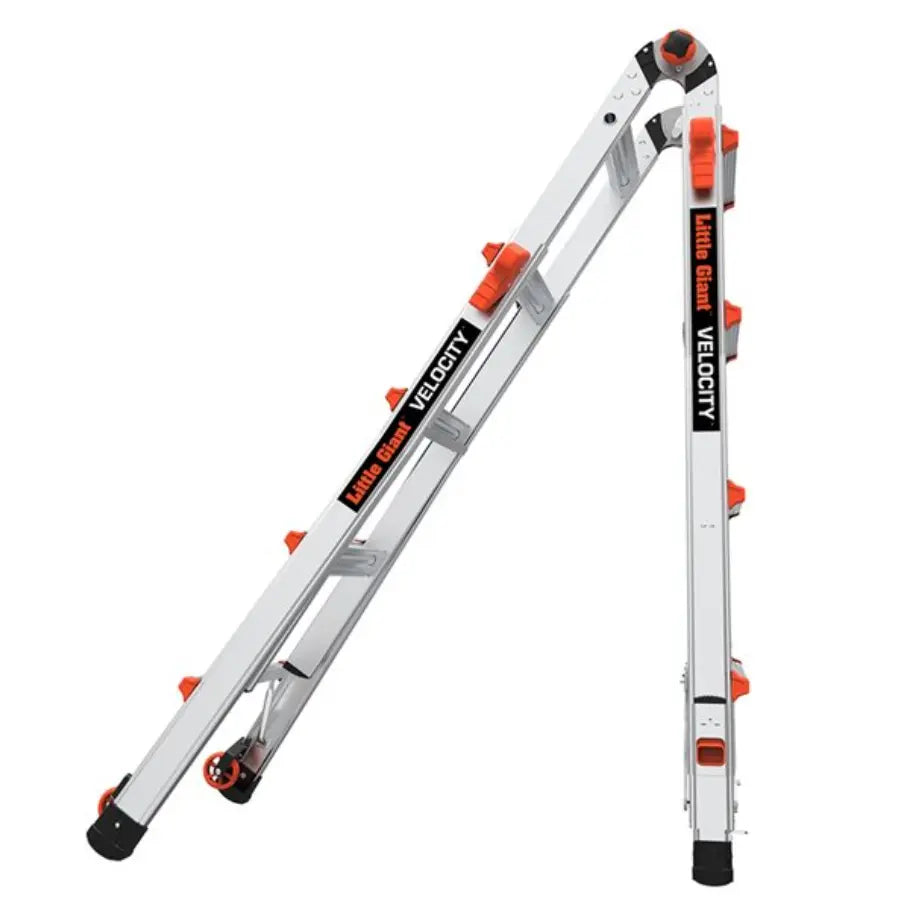 LITTLE GIANT 15417-318 - VELOCITY, Model 17 - 300 lb/136 kg Rated, Aluminum Articulated Extendable Ladder with RATCHET Levelers LITTLE GIANT