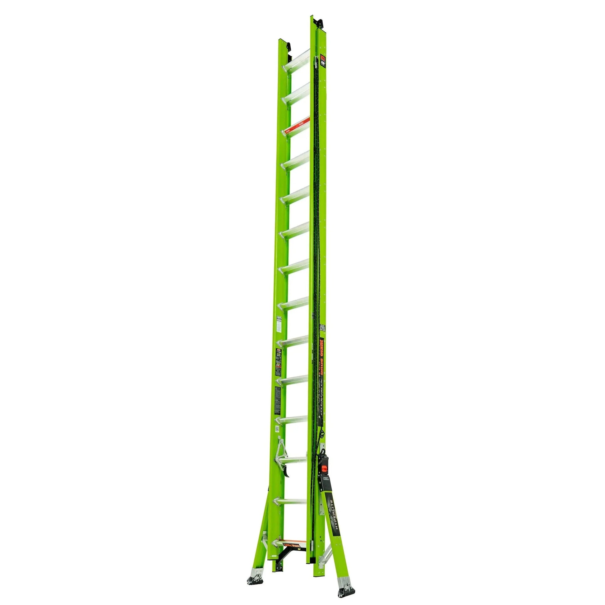 Little Giant 17232-303- SUMOSTANCE with HYPERLITE Technology 32' - CSA Grade IAA - 375 lb/170 kg Rated, Fiberglass Extension Ladder with GROUND CUE, Rub Strips and SURE-SET Feet - Wise Line Tools