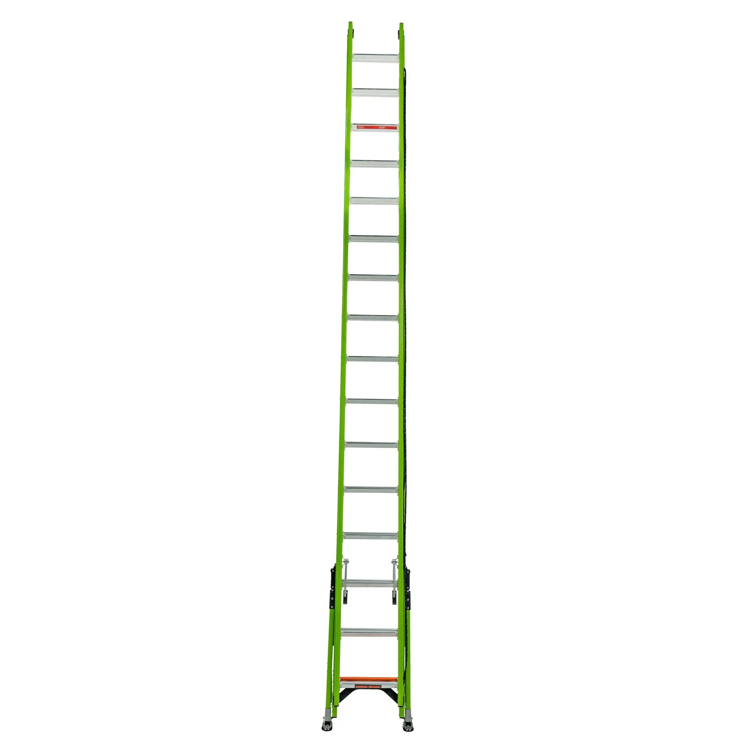 Little Giant 17232-303- SUMOSTANCE with HYPERLITE Technology 32' - CSA Grade IAA - 375 lb/170 kg Rated, Fiberglass Extension Ladder with GROUND CUE, Rub Strips and SURE-SET Feet - Wise Line Tools