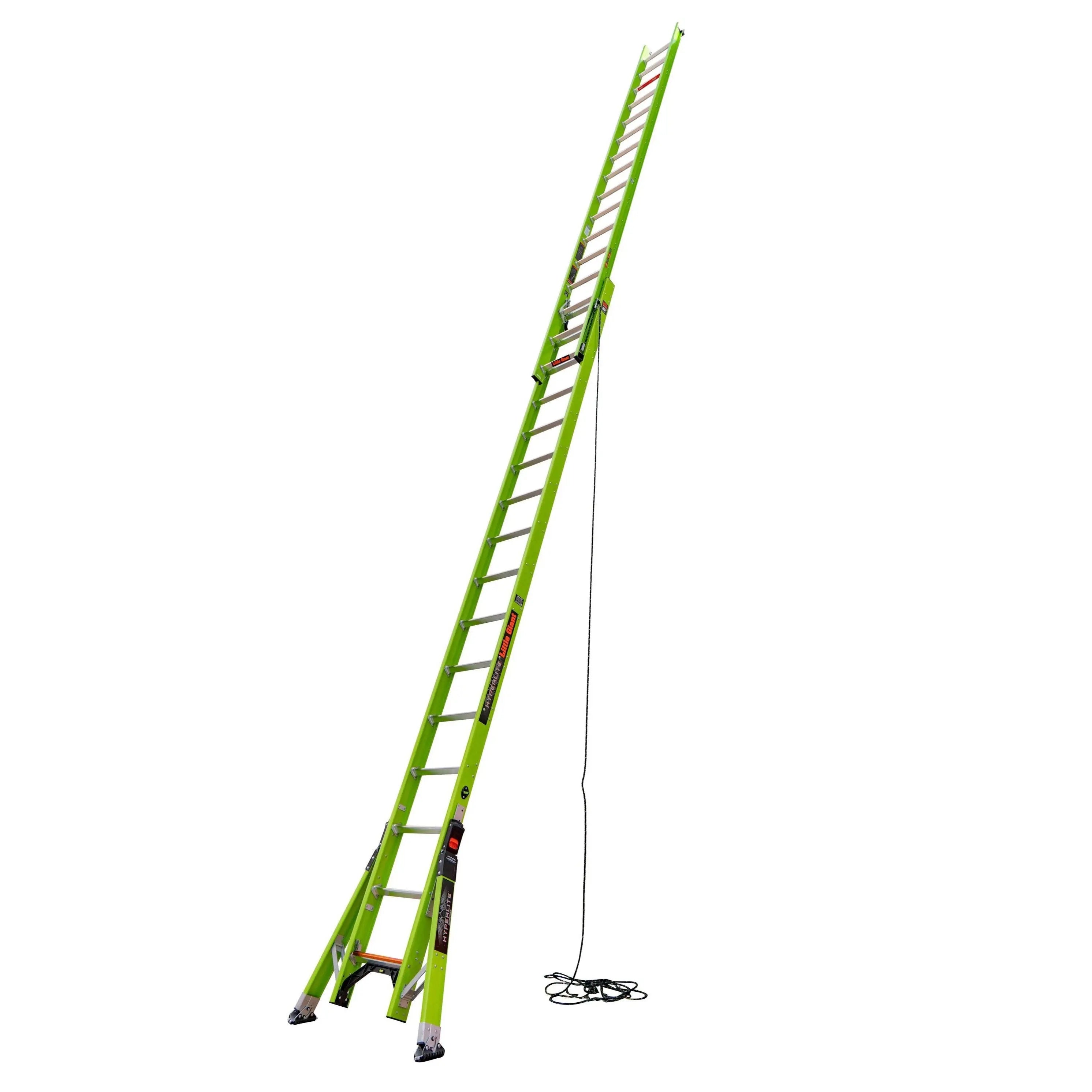 Little Giant 17232-303- SUMOSTANCE with HYPERLITE Technology 32' - CSA Grade IAA - 375 lb/170 kg Rated, Fiberglass Extension Ladder with GROUND CUE, Rub Strips and SURE-SET Feet - Wise Line Tools