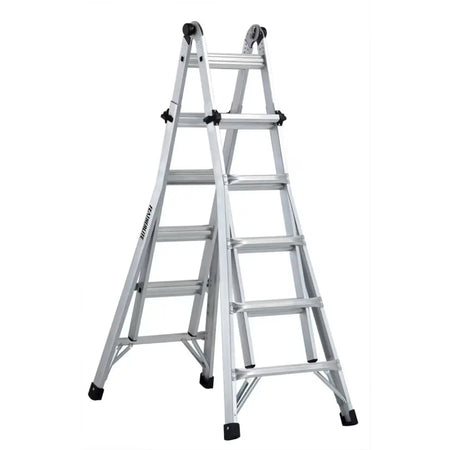 LOUISVILLE L-2098-22 - LADDER 22-FOOT ALUMINUM MULTIPURPOSE LADDER, 300-POUND LOAD CAPACITY