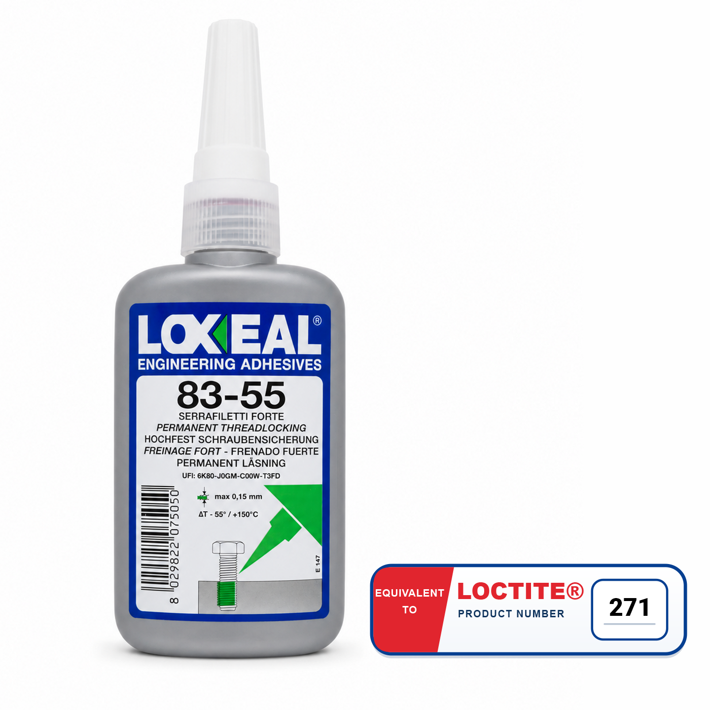 LOXEAL - (83-55) - Frein-filet haute résistance - 50 ml