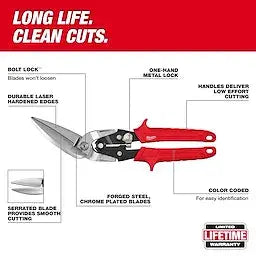 Left Offset Long Cut Aviation Snips Wise Line Tools