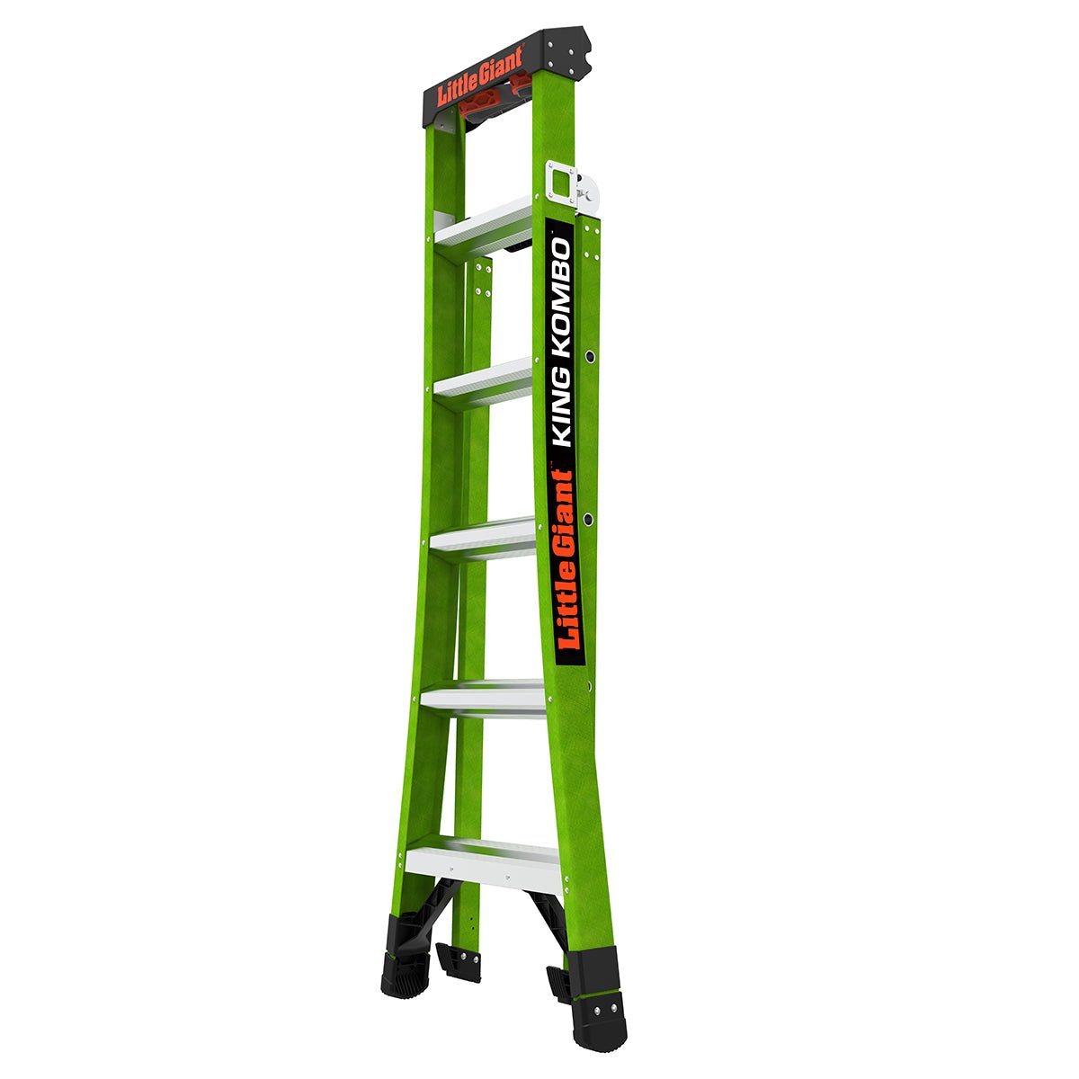 Little Giant 13906-303 - KING KOMBO, Professional, M6, 6’- CSA Grade Type IAA – 375 lb/170 kg Rated, Fiberglass, 3-in-1 Combination Ladder, Rotating Wall Pad, GRIP-N-GO Single-Hand Release Hinge - Wise Line Tools