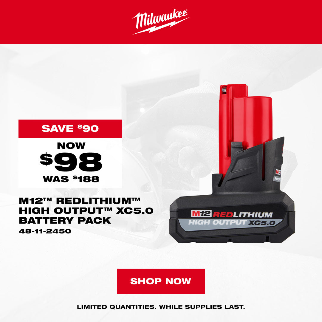 Milwaukee M12 XC5.0 High Output Battery Sale - Save $90