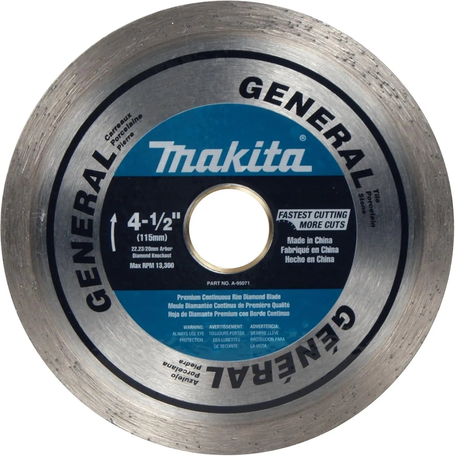 MAKITA A-95071 - 4-1/2" Continuous Rim Diamond Blade MAKITA