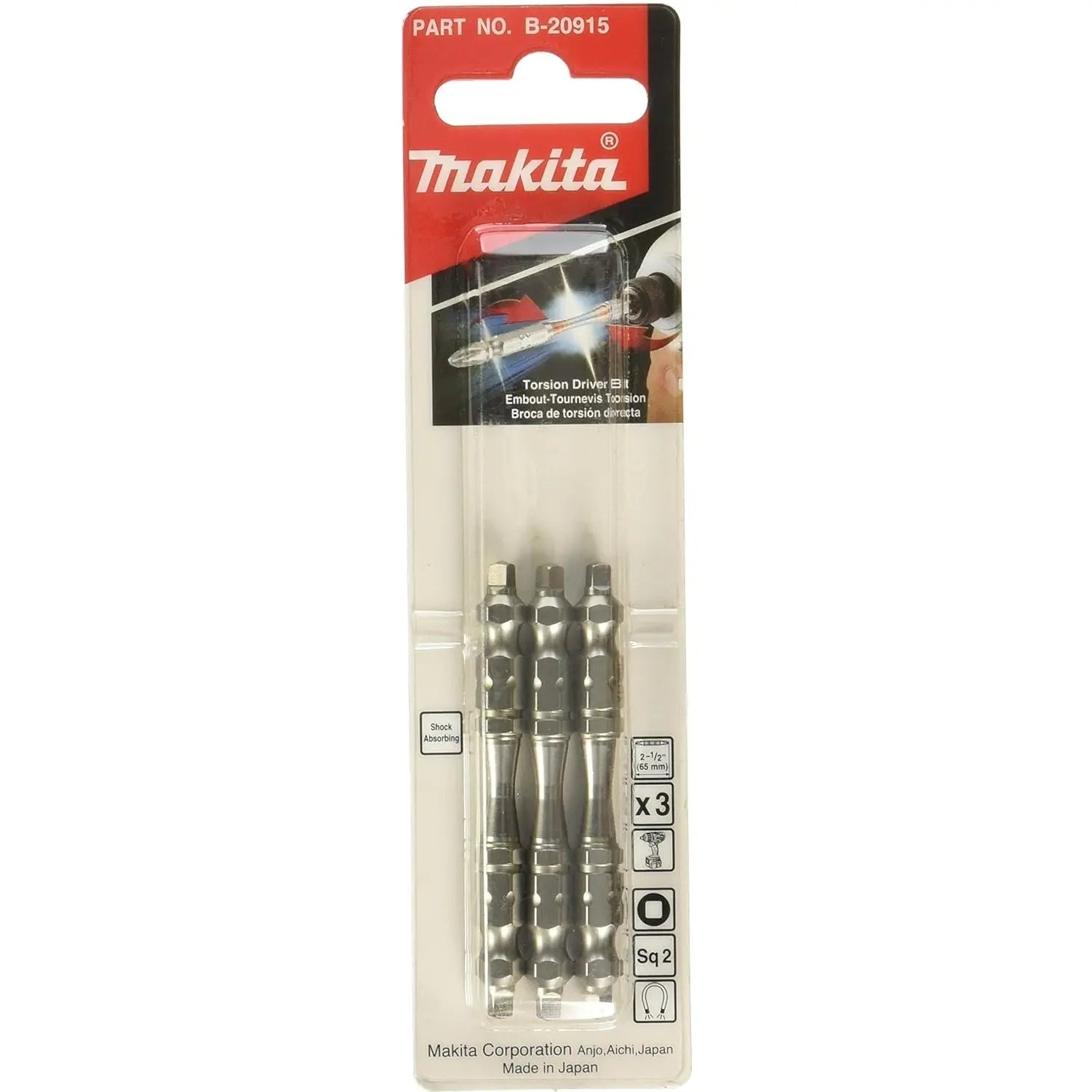 MAKITA B-20915 - Torsion Screwdriver Bit – Square Drive MAKITA