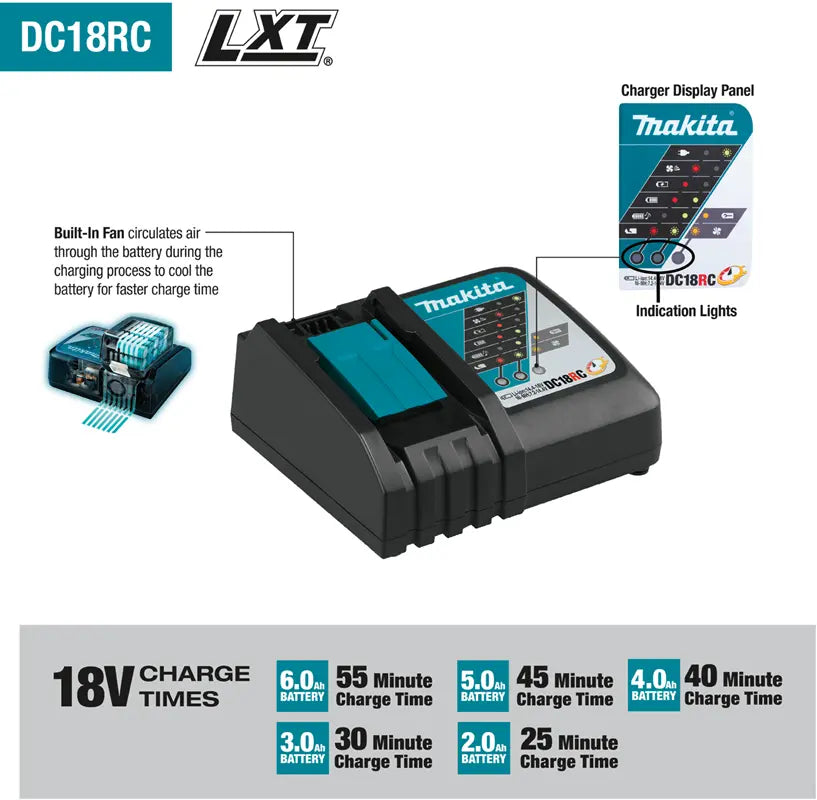 MAKITA DC18RC - 18V Li-Ion Rapid Charger MAKITA