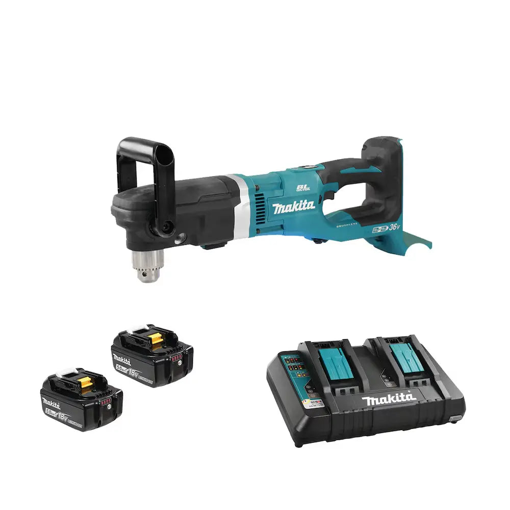 MAKITA DDA460PT2 - 36V 1/2" Right Angle Drill Kit 2 x 5.0Ah MAKITA