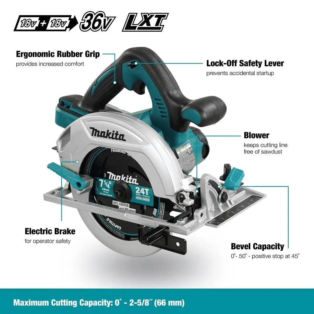 MAKITA DHS711Z - 2x18V (36V) 7-1/4" Circular Saw - Bare Tool MAKITA