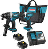 MAKITA DLX2145MX - 18V LXT 2 Tool Combo Kit, 4.0Ah x2
