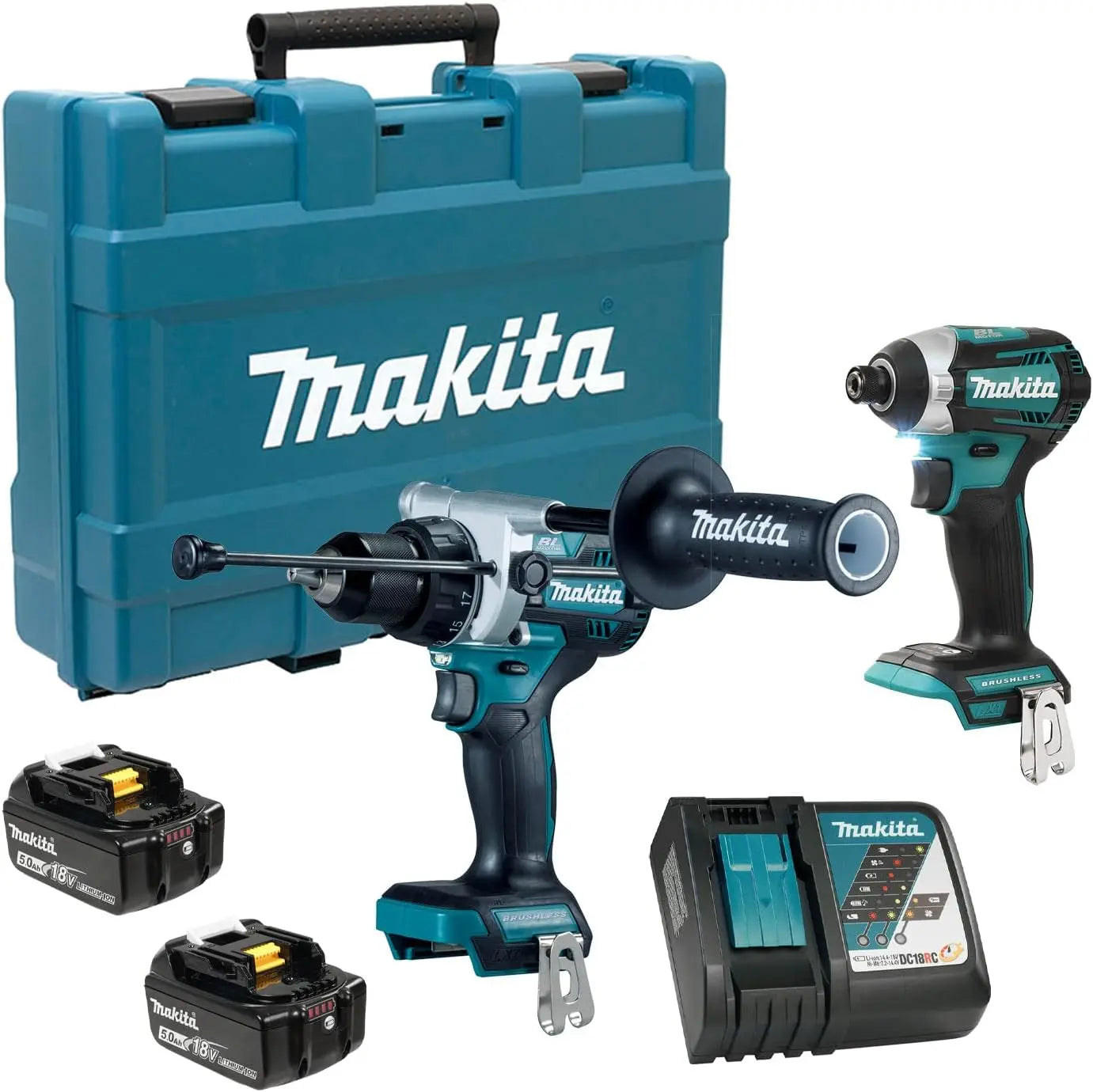 MAKITA DLX2412T -  18V (5.0 Ah) LXT BL 2 Tool Combo Kit MAKITA