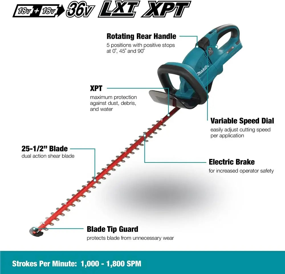 MAKITA DUH651Z - LXT 18Vx2 Cordless Hedge Trimmer MAKITA