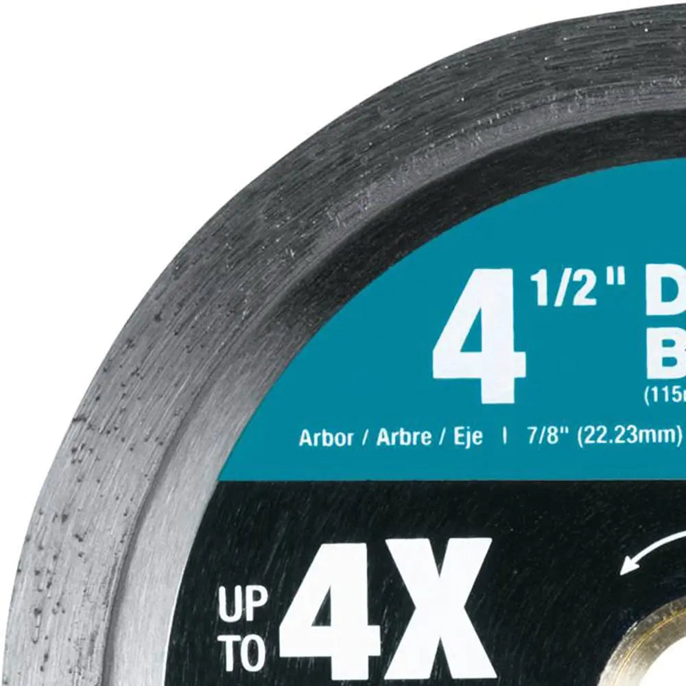 MAKITA E-02668 - 4-1/2" DIAMOND BLADE CONTINUOUS RIM GP Ceramic cutting MAKITA