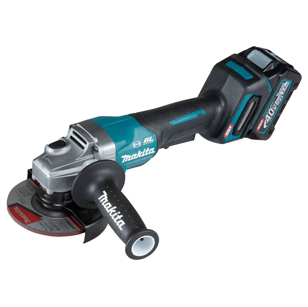 MAKITA GA005GM102 - XGT 40V (4.0 Ah) MAX Li-Ion Brushless 5” Angle Grinder Kit (With Slide Switch) MAKITA