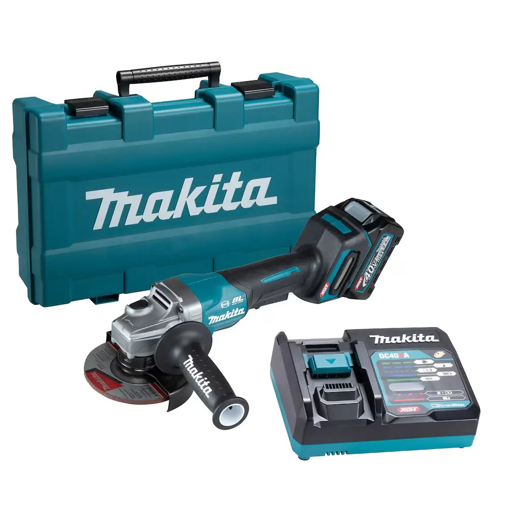 MAKITA GA013GM102 - XGT 40V (4.0 Ah) MAX Li-Ion Brushless 5” Angle Grinder Kit (Paddle Switch) MAKITA