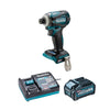 MAKITA TD001GM103 - Kit de tournevis à percussion XGT 40 V (4,0 Ah) MAX Li-Ion sans balais 1/4"
