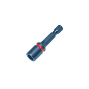 Blue drill bit adapter on a white background