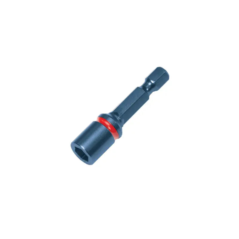 Blue drill bit adapter on a white background