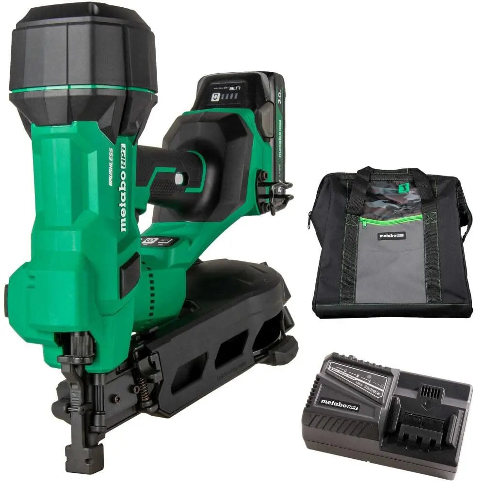 METABO NV1845DAM - 18V MultiVolt 1-3/4" Coil Roofing Nailer Kit METABO