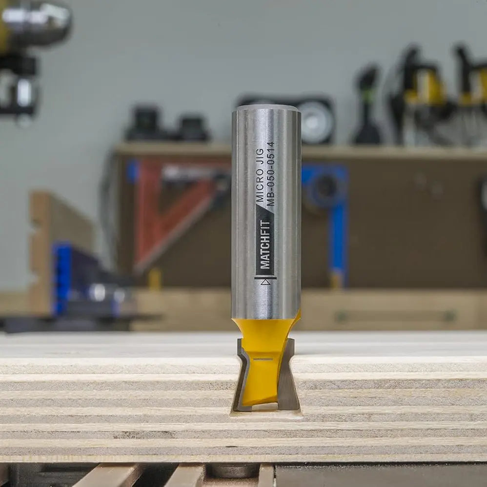 MICROJIG MB-050-0514 - MATCHFIT Dovetail Router Bit (1/2"-14°) MICROJIG