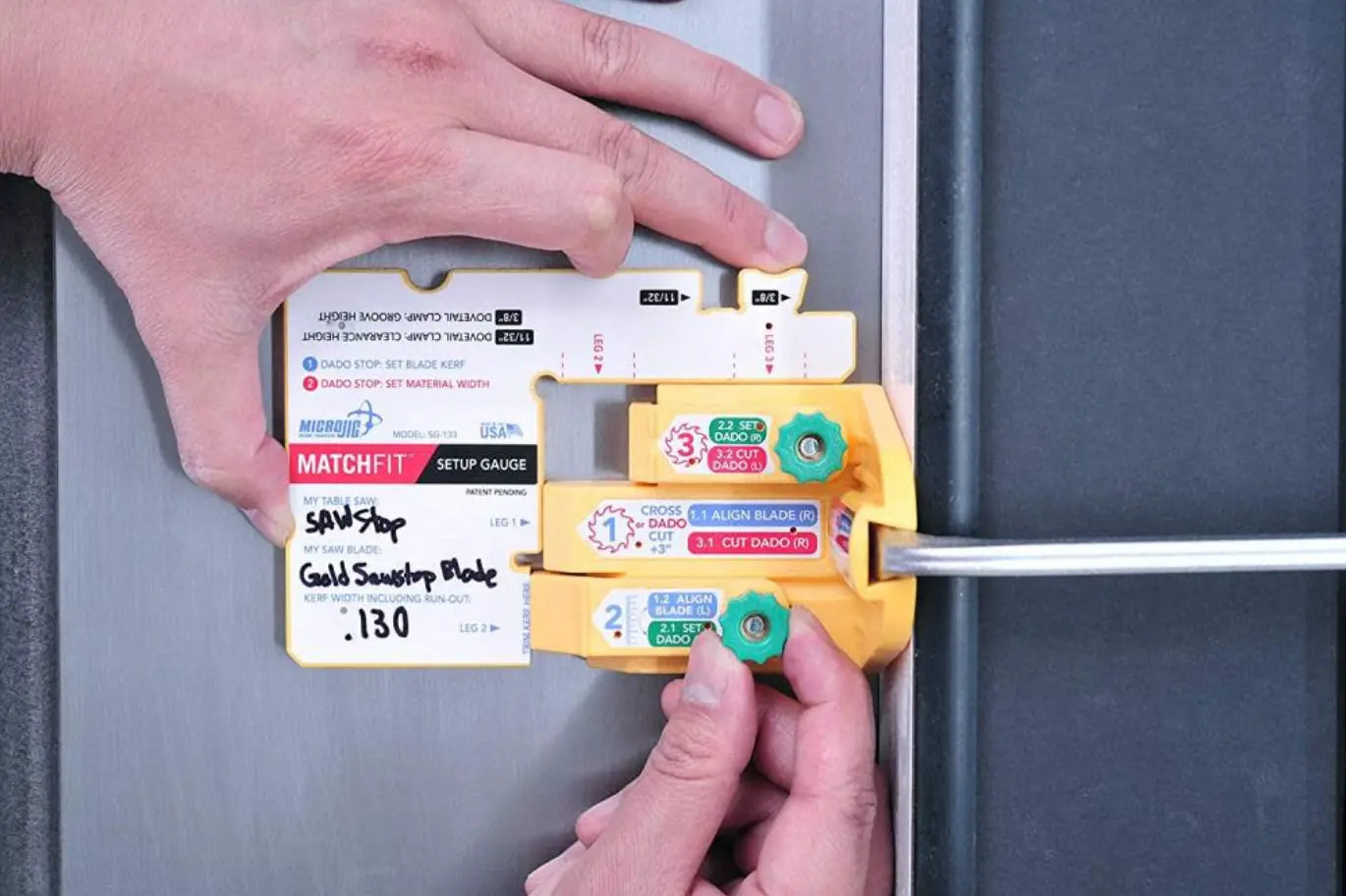 MicroJig MATCHFIT Setup Gauge - SG-133 - Wise Line Tools