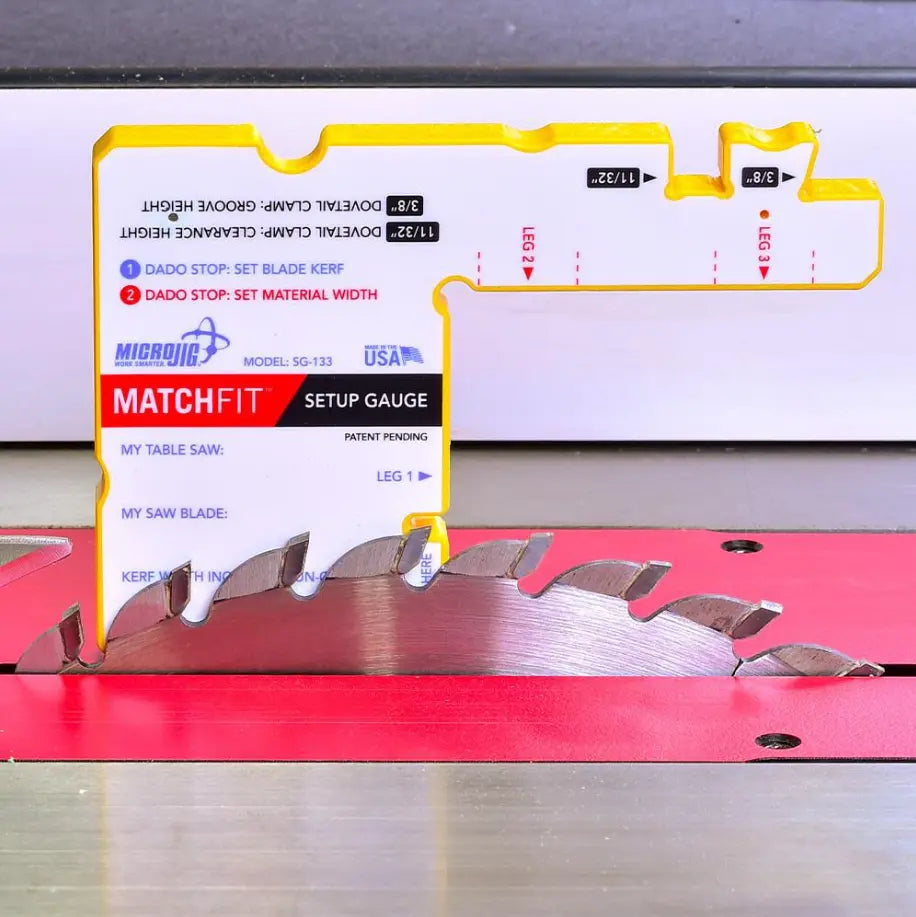 MicroJig MATCHFIT Setup Gauge - SG-133 - Wise Line Tools