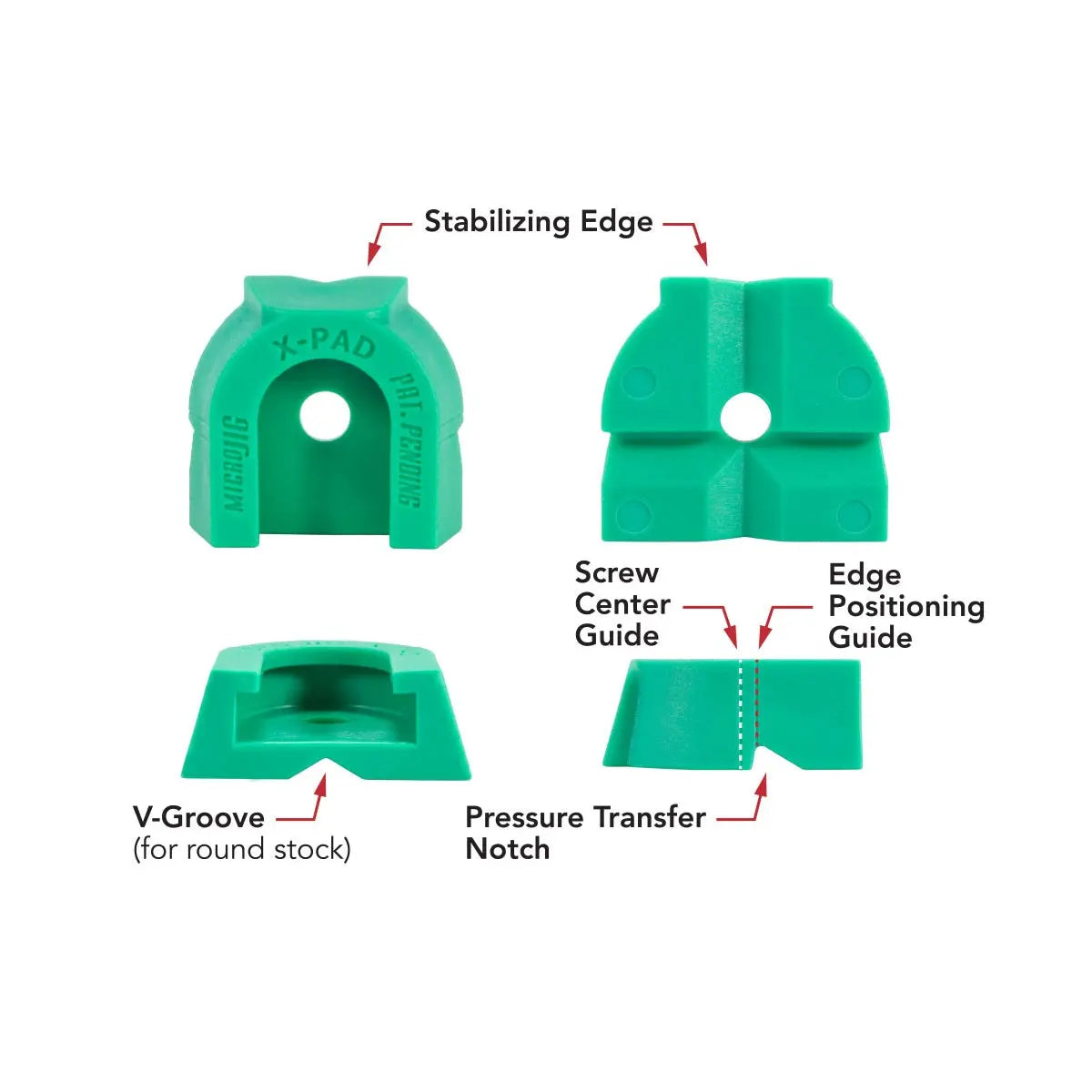 MICROJIG X-PAD-K4 - MATCHFIT X-PAD™ (4-pack) MICROJIG