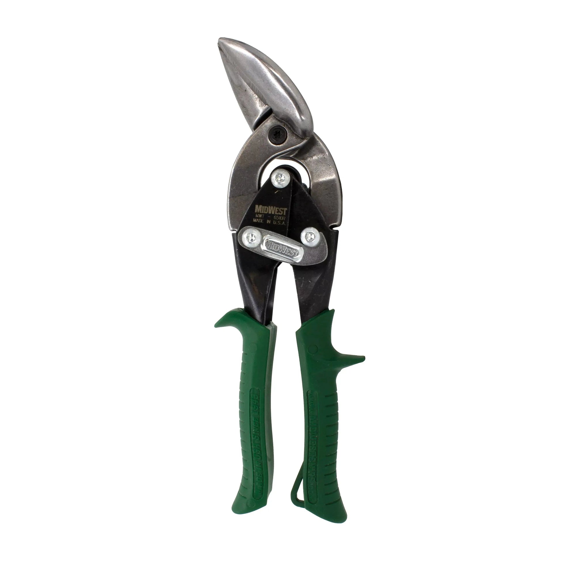 Midwest - Right Cut Green Offset Aviation Snip - MWT-6510R - Wise Line Tools