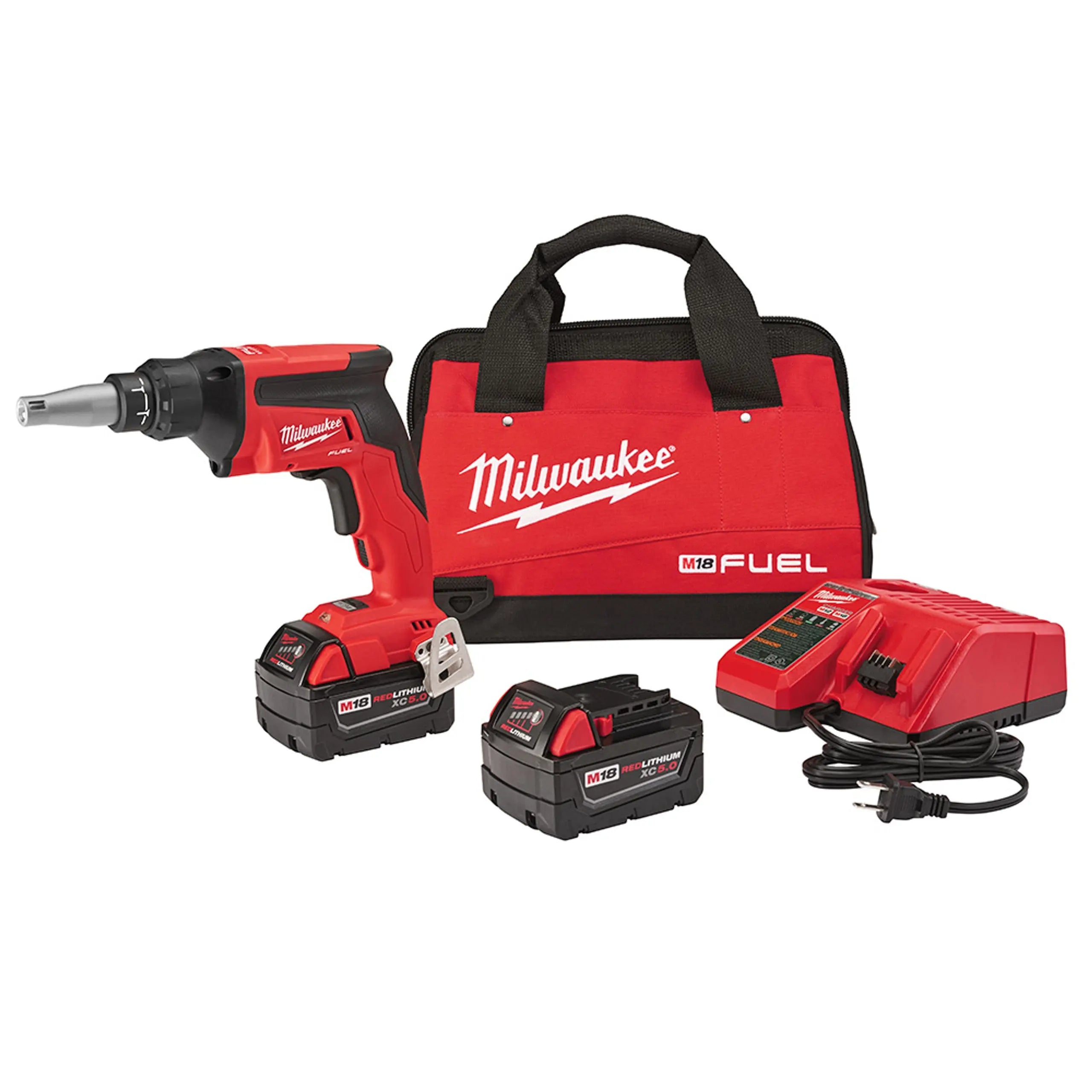 MILWAUKEE 2866-22CTP - M18 FUEL Brushless Cordless Drywall Screw Gun Compact Kit with M18 Cutout Tool - Wise Line Tools
