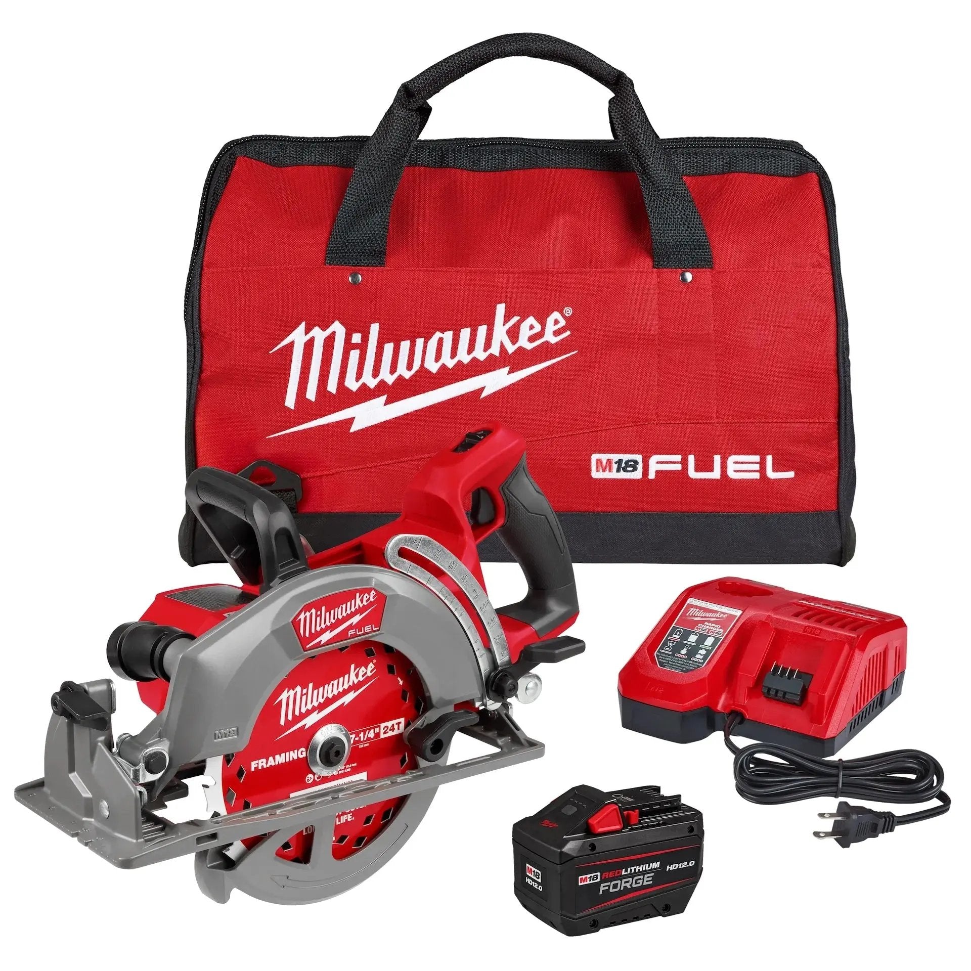 MILWAUKEE 2930-21HD - M18 Fuel 7-1/4" Rear Handle Circular Saw Kit MILWAUKEE