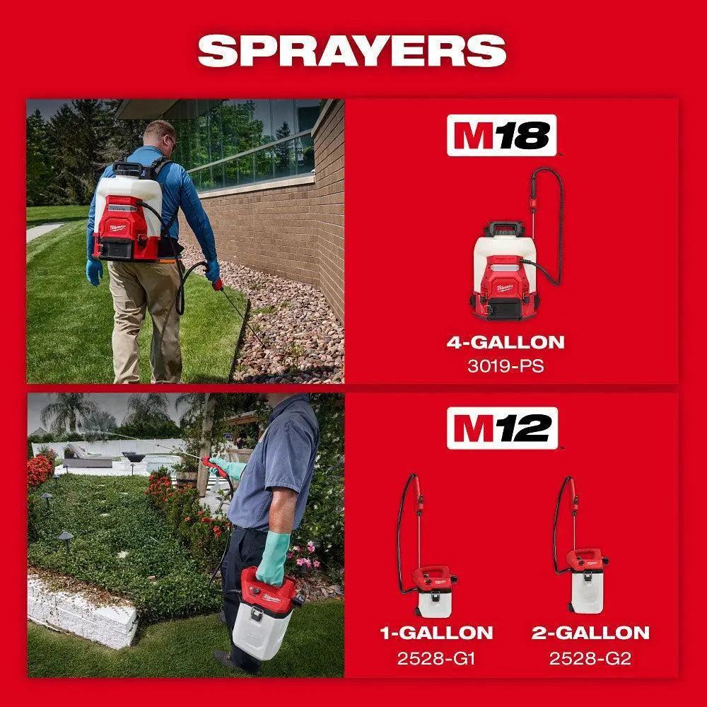 MILWAUKEE 3019-20PS - M18™ 4-Gallon Backpack Sprayer w/ SWITCH TANK™ (Tool Only) - Wise Line Tools