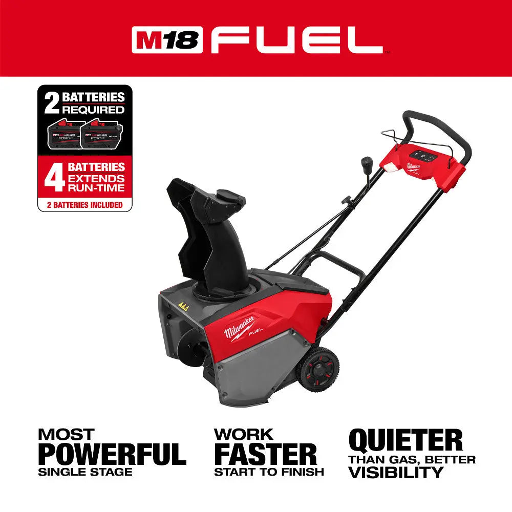 MILWAUKEE 3036-22HD - M18 FUEL™ 21" Auger Propelled Dual Battery Single Stage Snow Blower Kit MILWAUKEE