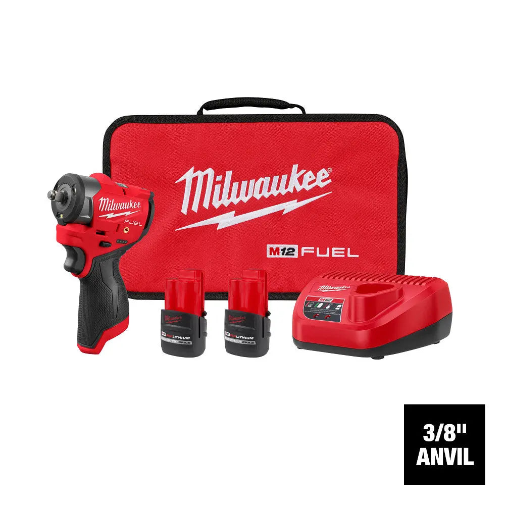 MILWAUKEE 3049-22 - M12 FUEL™ 3/8" Subcompact Impact Wrench w/ Friction Ring Kit MILWAUKEE